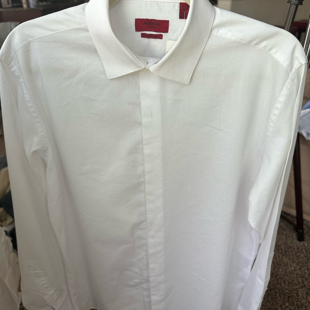 Alfani Fitted White Shirt